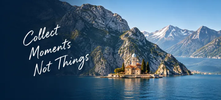 Alpine lake and mountains — Collect Moments, Not Things