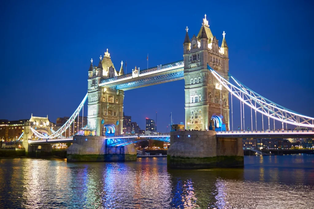 Tower Bridge spanning the River Thames in London